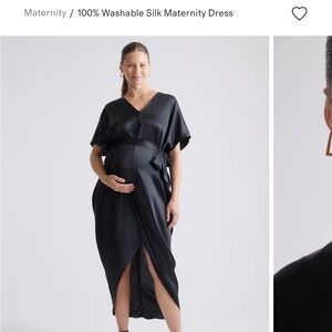 Quince 100% Washable Silk Maternity Dress